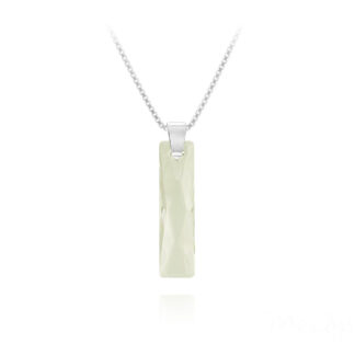 Silver and Swarovski® Clear Crystal Queen Baguette Necklace