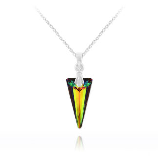 Silver and Swarovski® Crystal Necklace ‘Spike’ Design in Vitrail