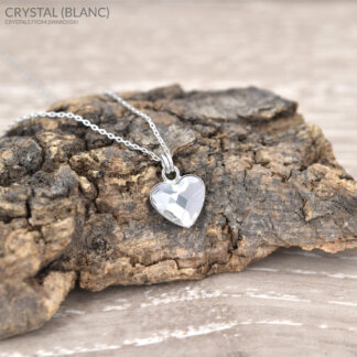 Clear Crystal Heart Necklace